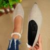 Women's Pointed Toe Flat Shoes Solid Color Knitted Slip On Ladies Shoes Casual Breathable Ballet Women Flat Shoes Loafers Women