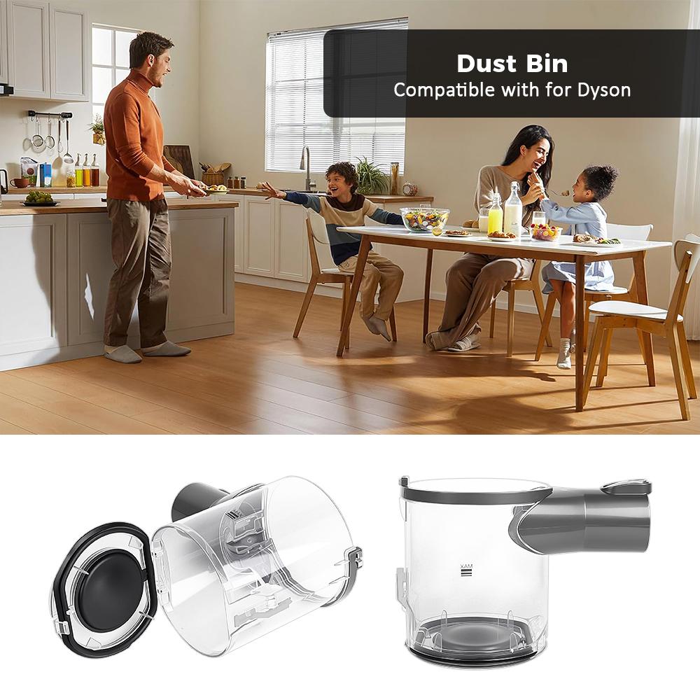 Dust Bin HEPA Filter Accessories For Dyson V6 DC58 DC59 DC62 DC74 Vacuum Part Dust Cup with A Interface Filter Replacement
