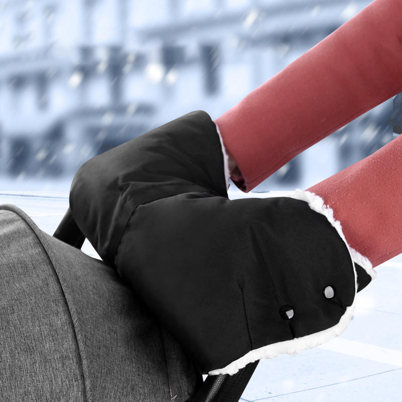 Зимние детские перчатки для коляски Утолщенные теплые перчатки для коляски Универсальные ветрозащитные перчатки для коляски для новорожденных Аксессуары для коляски