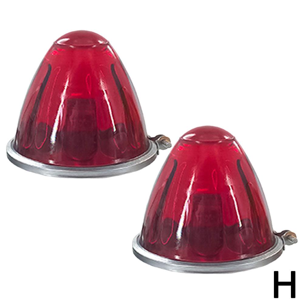 2 шт. мигающие огни для грузовиков 12 В 24 В светодиодные габаритные огни для прицепа, проблесковые маячки для трактора, белые, янтарные, красные, синие, зеленые, для фургона, автобуса, автофургона