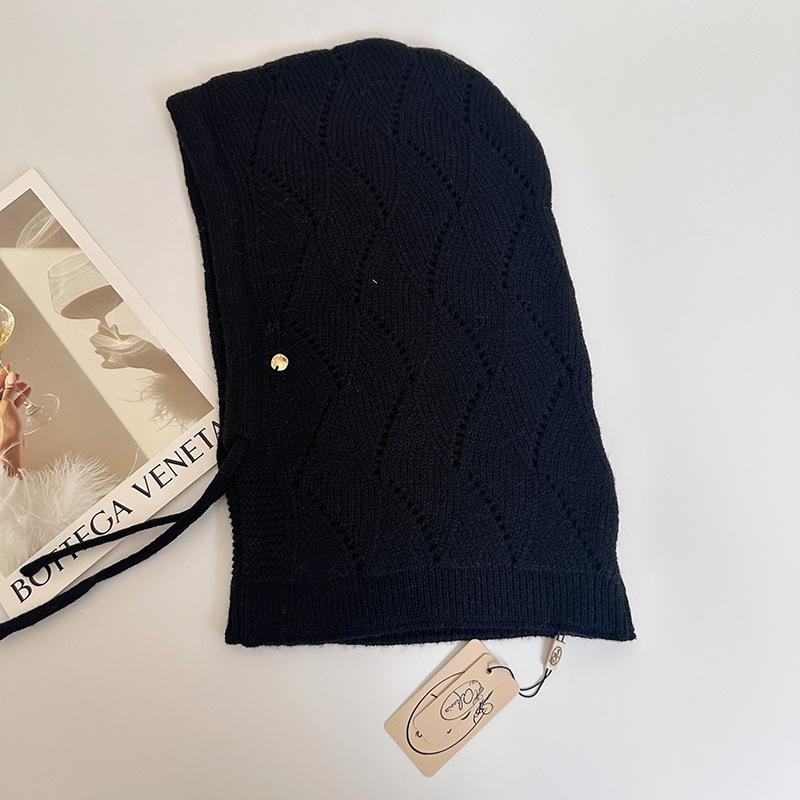 Женская зимняя мягкая шапка-бини, худи, балаклава, шарф с капюшоном - Термальная маска для лица и гетра для шеи, эластичная, регулируемая застежка на шнурке, ветрозащитная