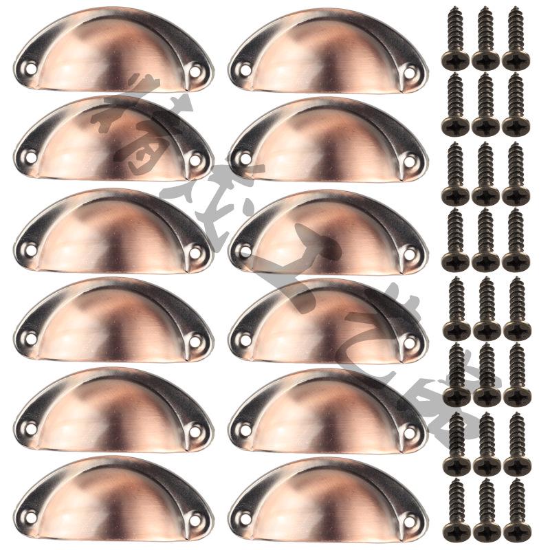 Набор из 12 ретро полукруглых железных ручек для ящиков, 82 мм, для украшения домашней мебели.