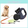 Прочный поводок для домашних питомцев с двойной головкой, автоматический выдвижной поводок с подсветкой для кошек и собак