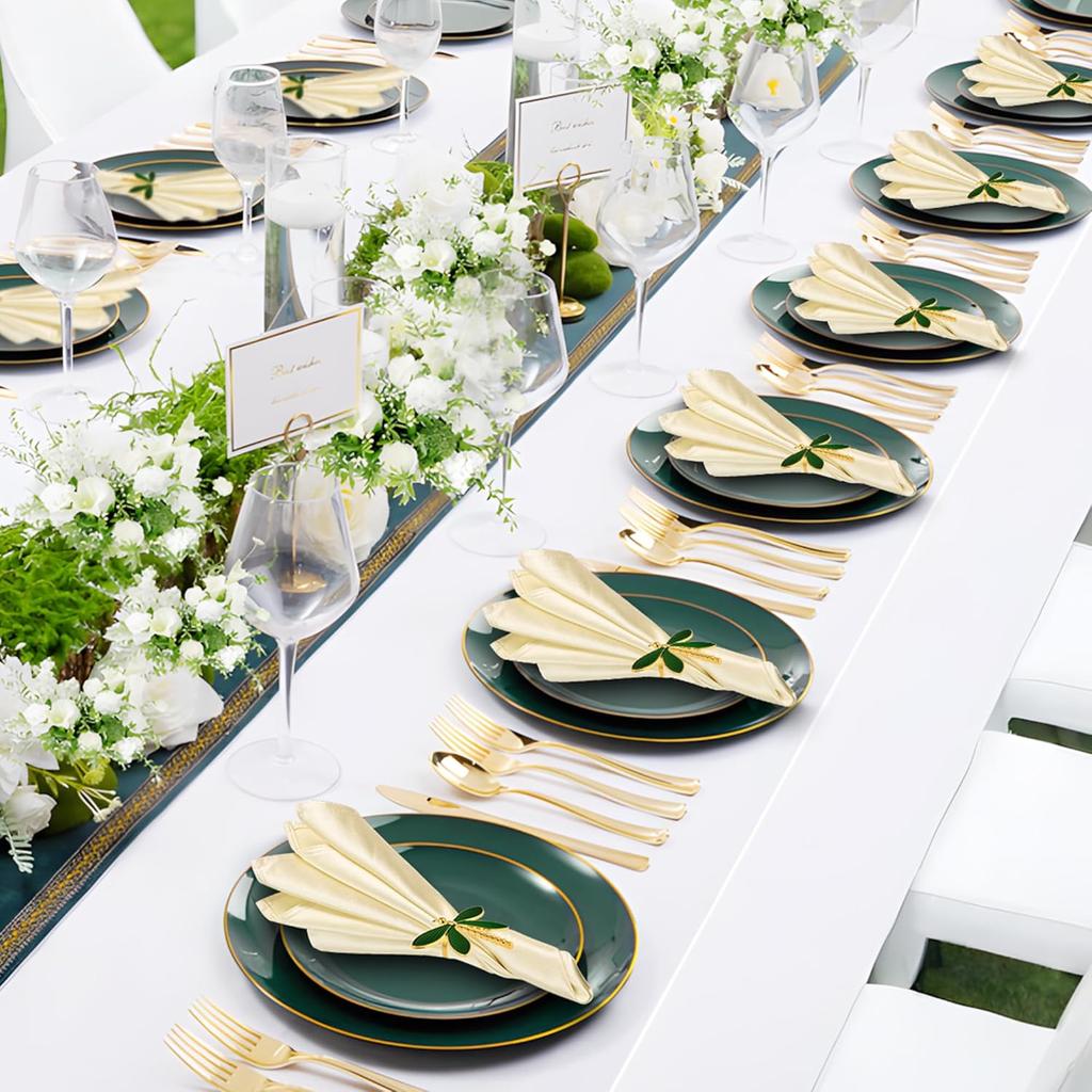 Минималистичные зеленые кольца для салфеток в виде стрекоз для декора столов в отелях и ресторанах Элегантные держатели для салфеток для обеденных сервировок