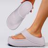Women's Solid Color Platform Flip-flops,Comfortable Slip-On EVA Slides Sandals with Non-Slip Wedge-Perfect for Summer Casual Wea