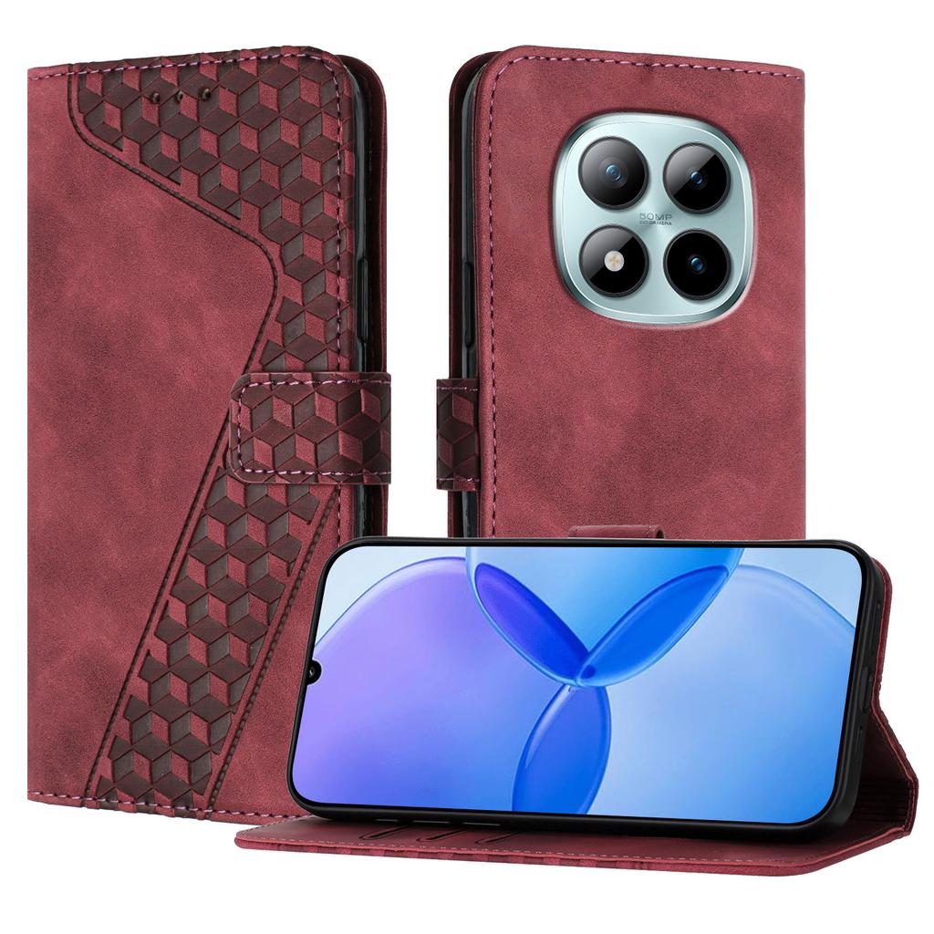 For Xiaomi Redmi Note 15 Pro+ 5G Leather Case 7-Shaped Pattern Wallet Stand Shockproof Phone Cover