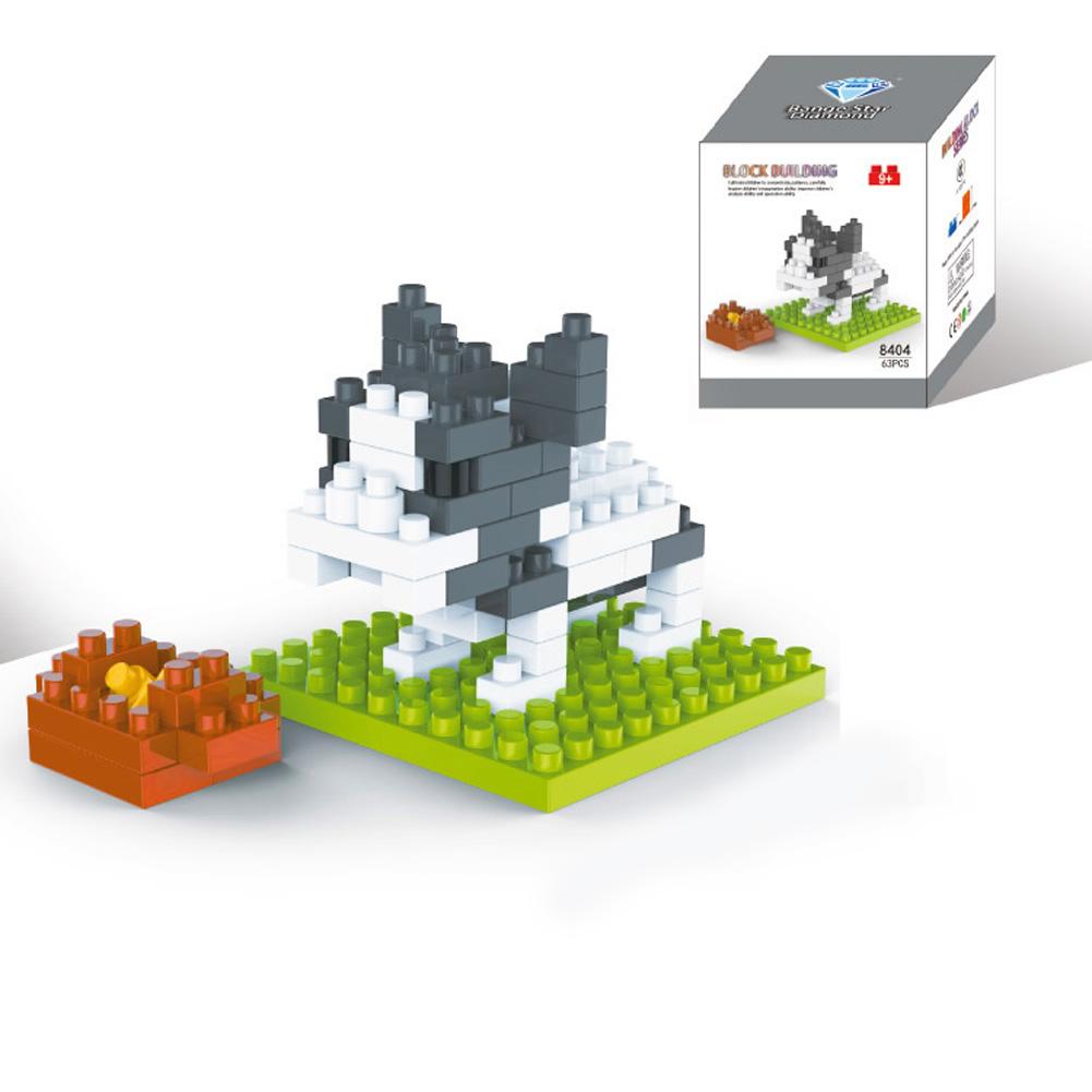 Mini Cartoon Building Blocks Cute Shape DIY Puzzle Toy with Bright Color for Kids