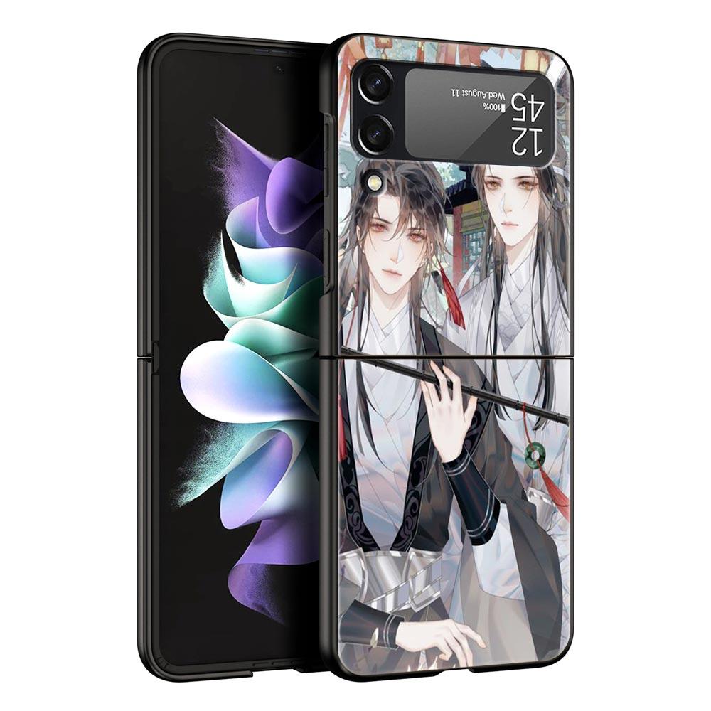 Аниме Мо Дао Цзу Ши Милый Чехол для Телефона Z Flip 4 Для Samsung Z Flip 3 5G Черный Жесткий Чехол Galaxy ZFlip3 ZFlip5 Обложка Складной Роскошный