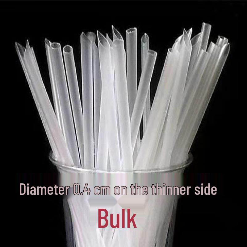 Eco-Friendly Colored Transparent Hard Tip Straws - Individually Wrapped, Disposable, Straight, Thin, for Soy Milk and Juice