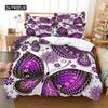 Комплект постельного белья с разноцветными бабочками, комплект пододеяльников, постельное белье с 3D-печатью, комплект постельного белья размера «queen size», модный дизайн