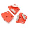 3 шт. алмазные шлифовальные тарелки трапециевидные бетонные агрессивные режущие 2 длинных зуба мандариновые 60#