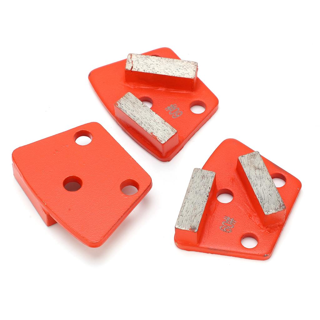 3 шт. алмазные шлифовальные тарелки трапециевидные бетонные агрессивные режущие 2 длинных зуба мандариновые 60#