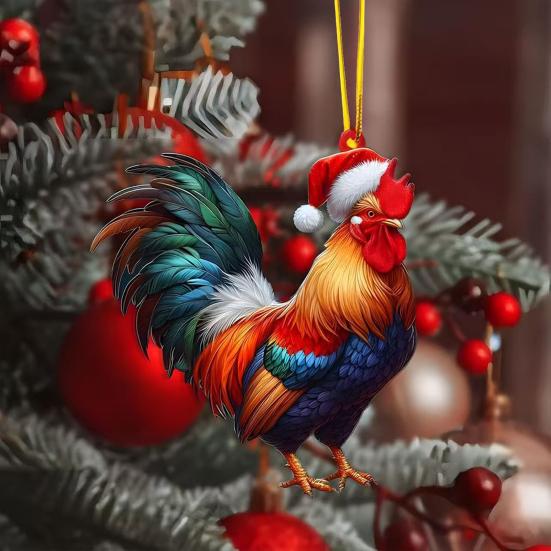 Yousheng 2D Акриловое Рождественское Украшение Милый Плоский Белый Медведь/Осьминог/Попугай Животное Подвеска на Зеркало Заднего Вида Автомобиля Аксессуары для Интерьера Автомобиля для Окна Стены