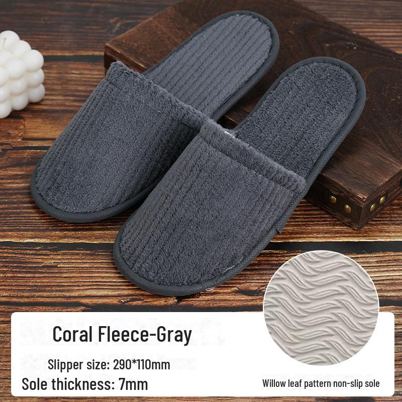Plush Winter Non-Slip Disposable Slippers for Hotels & Homestays