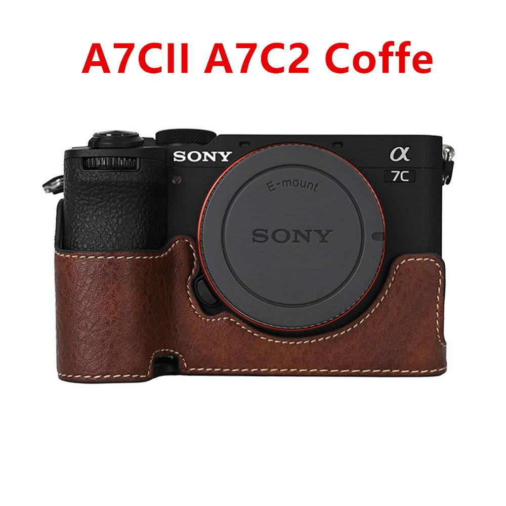 Получехол для камеры для Sony A6700 A6400 A6300 A6100 A6000 ZVE10 ZVE10II ZVE10M2 A7R5 A7CII A7C2 Крышка с открывающимся дном Искусственная кожа