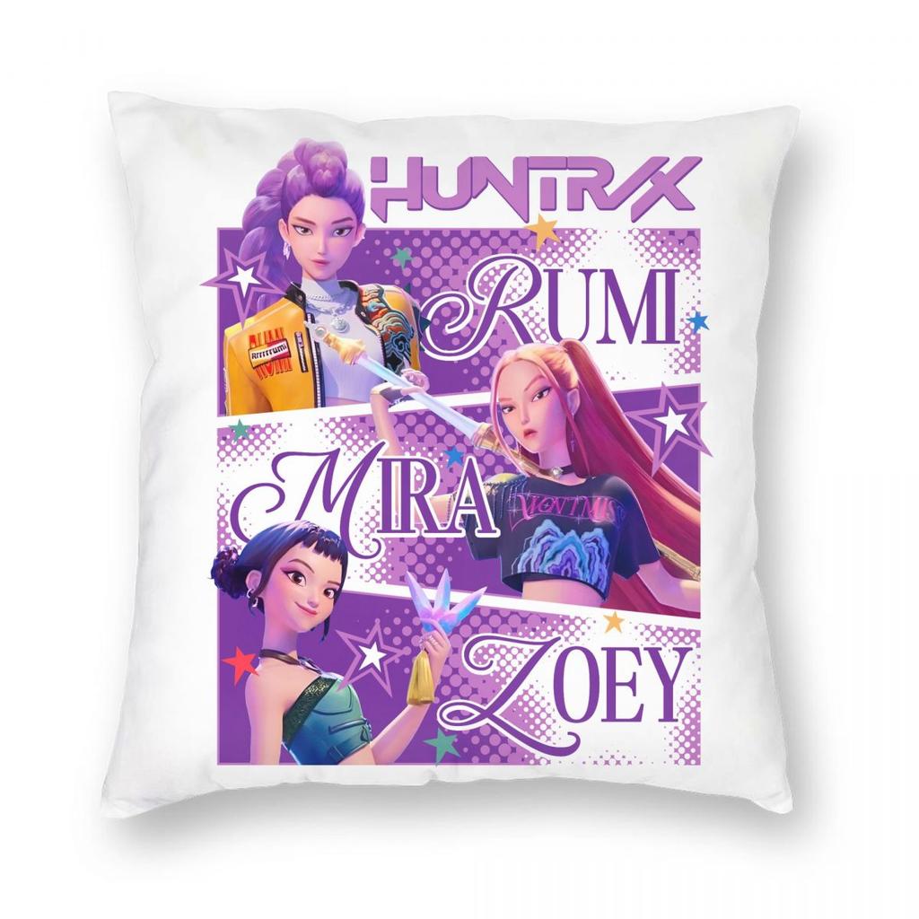 Kpop Охотники на демонов Saja Boys Наволочка Принт Полиэстер Наволочка-подушка Подарок Наволочка для подушки Домашний Квадратный 40X40 см