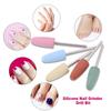 5pcs Silicone Nail Art Silicone Polisher Soft Smooth Smoothing Drill Manicure Drill Bits Polishing Burr Nail Grinders Drill Bits