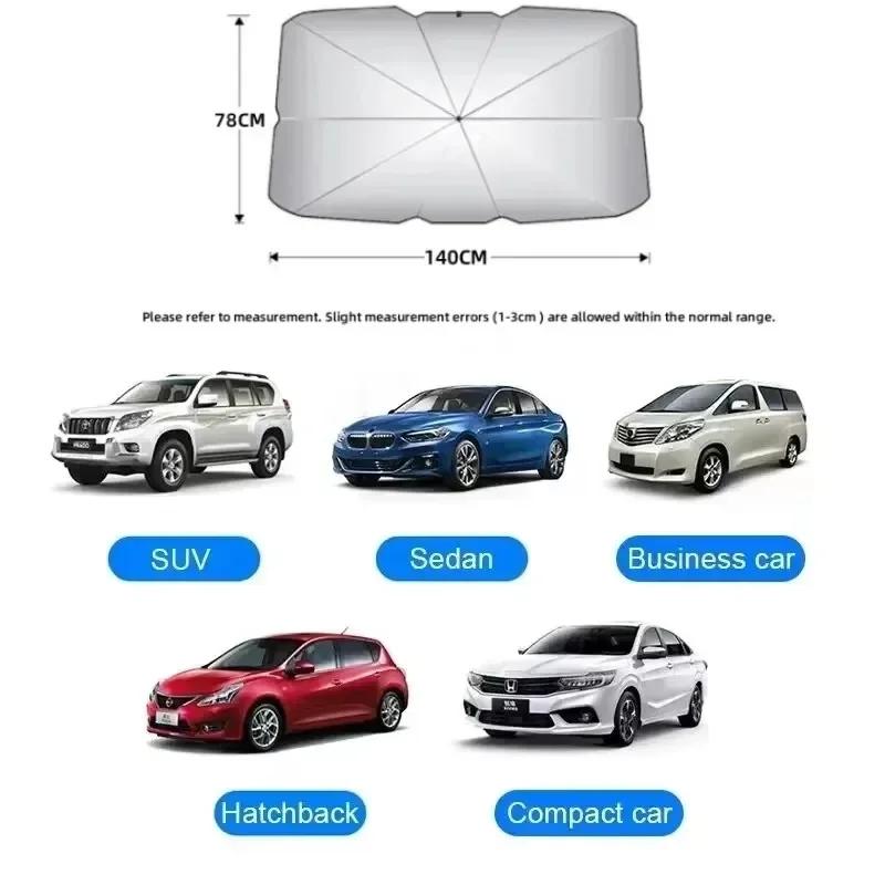 Car Sun Shade Protector Parasol Auto Front Window Sunshade Covers Car Sun Protector Interior Windshield Protection Accessories
