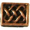 Flat Rectangle Metal Bead 7 Mm Copper 10 Pieces