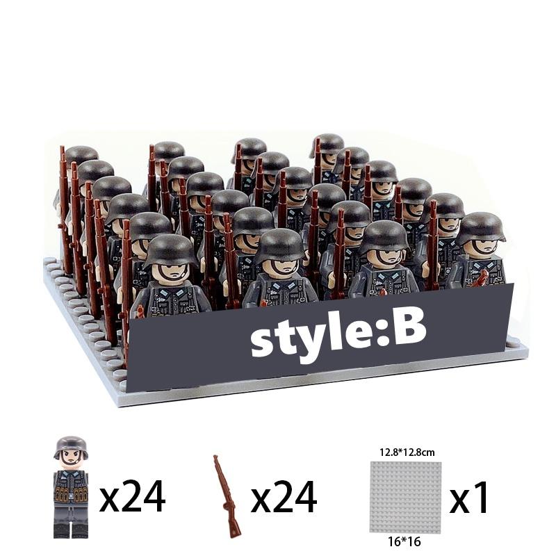 WW2 мини военные фигурки солдат строительные блоки немецкая армия США Япония итальянское поле боя оружие пистолеты набор кирпичей детские игрушки