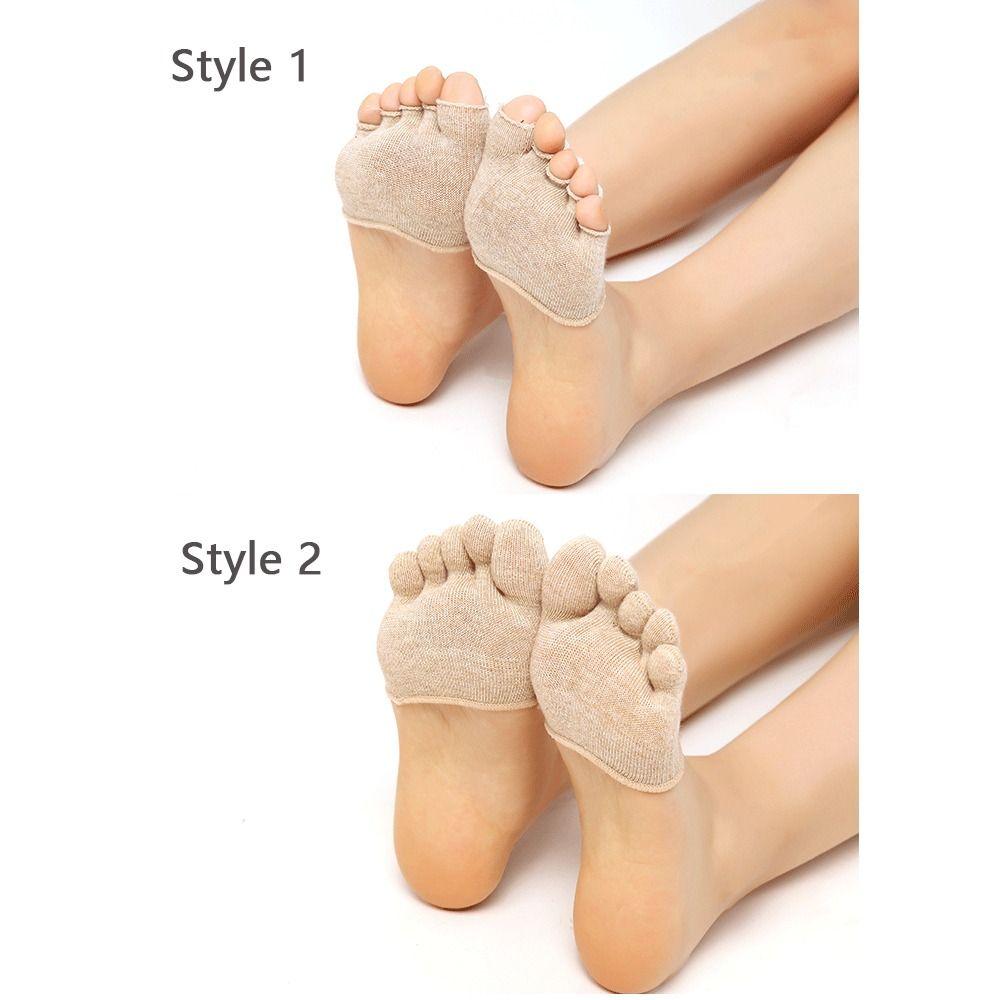 Носки с разделителем пальцев, полустельки, невидимые носки в передней части стопы, корейские повседневные носки, летние