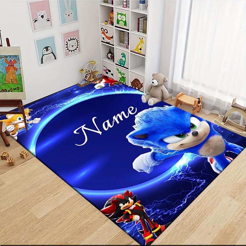 Custom Name "Shark Power: Tralalero Triala" Carpet Rug Customizable Soft Washable Anti-Slip Home Living Room Sofa Mats Personalized Rug. 090994