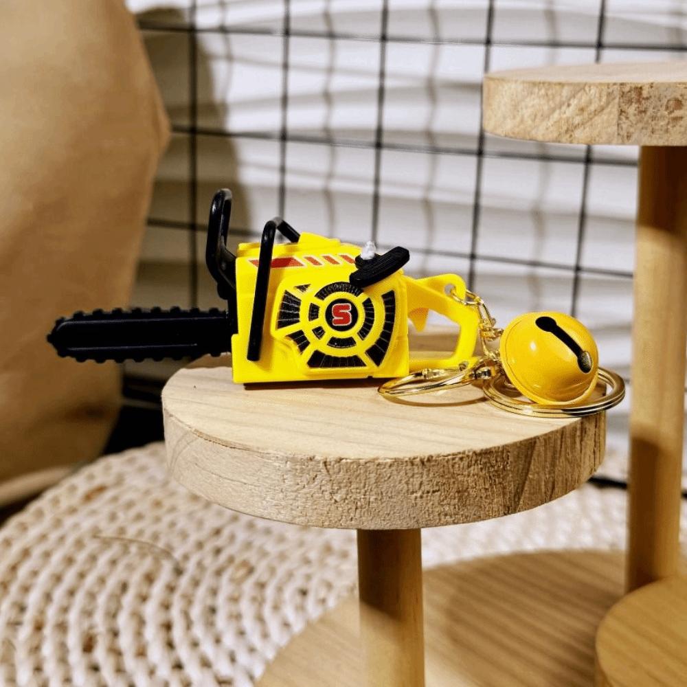 Realistic Power Saw Bag Pendant Plastic Logging Saw Toy Electric Saw Keychain Gift Key Decor