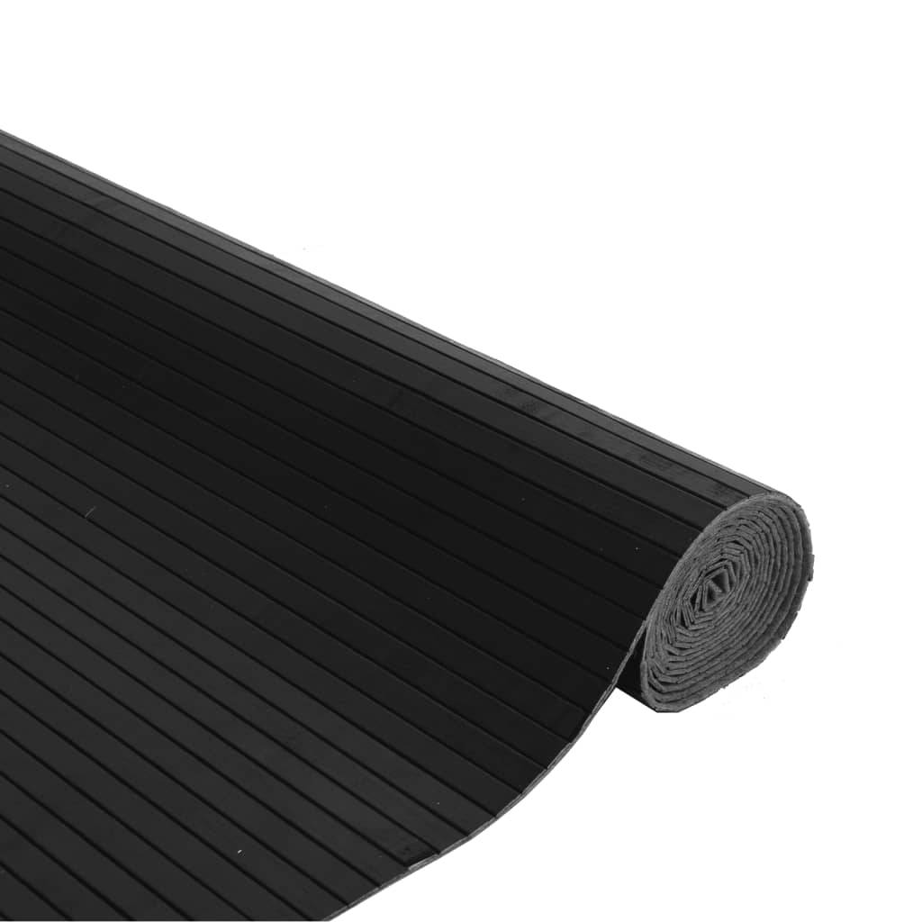 Rectangular Rug Black 80 x 100 cm Bamboo