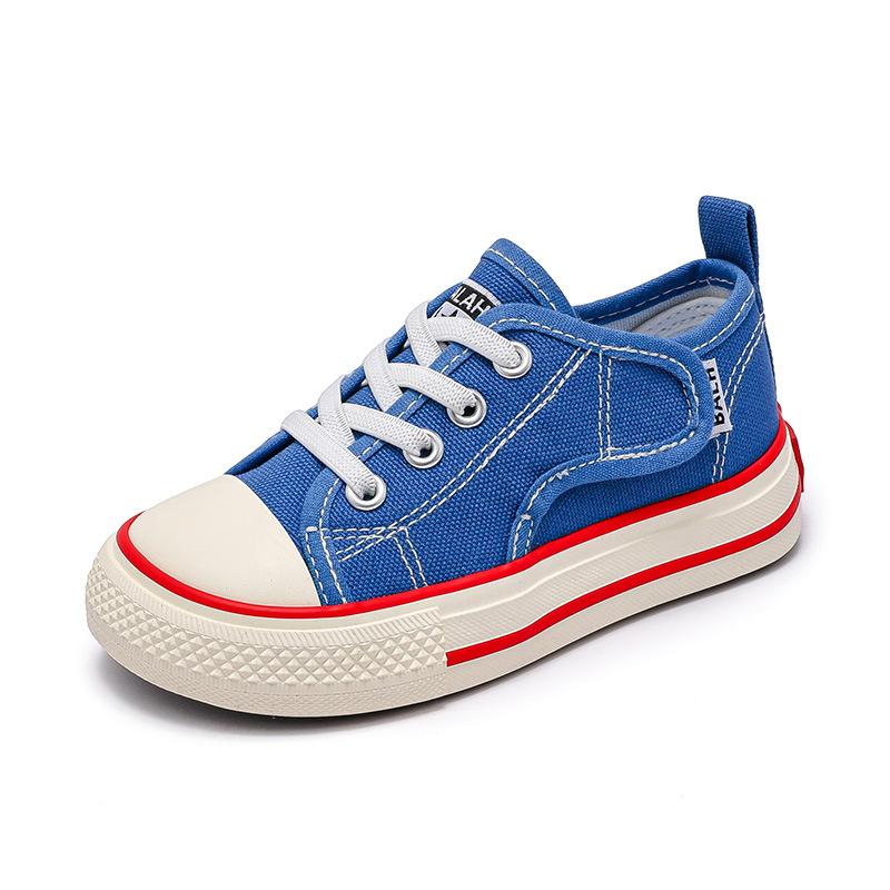 Low-top canvas shoes for children, white sneakers, new spring/autumn styles for girls, casual shoes for boys, indoor shoes for kindergarten