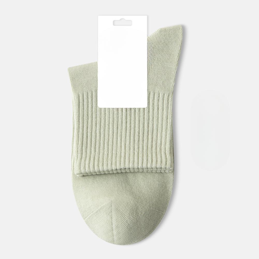 Женские весенне-летние носки-трубы из чистого хлопка, впитывающие пот, дышащие, бесшовные