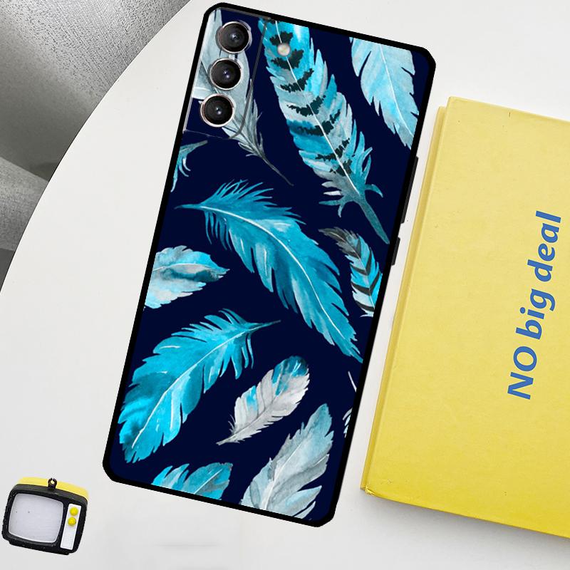 Feather Funda For Samsung Galaxy S22 Ultra S23 FE S9 S10 Note 10 Plus Note 20 Ultra S20 S21 FE Case