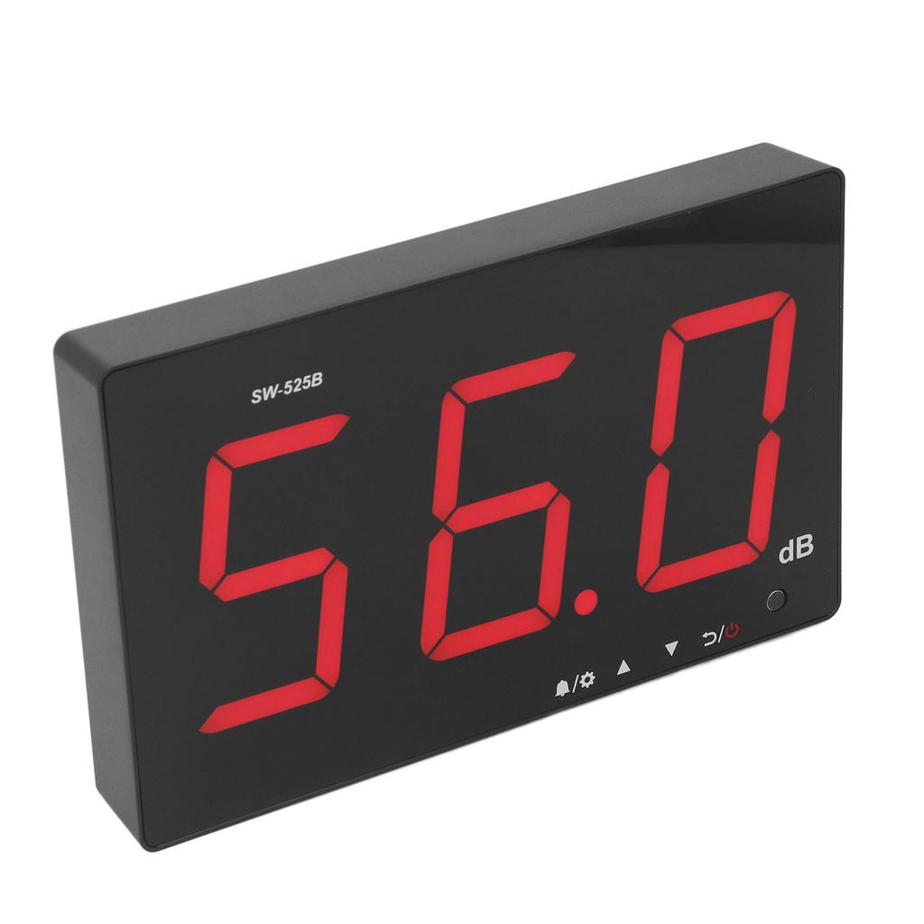 Sound Level Meter 9.6inch LCD Screen Fast Response 30‑130dB Wall Mount Noise Decibel Reader for Classroom Home Street
