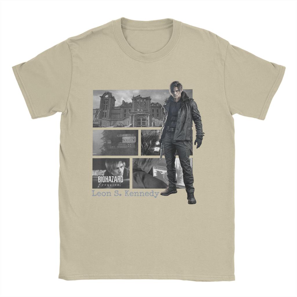 RResident EEvil Requiem Leon FP TShirt Beach  Cotton T Shirts For Unisex Novelty Print Tee Shirt Short Sleeve Y2K Retro Tees