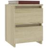 Nightstand Sonoma Oak 30x30x40 cm Particleboard