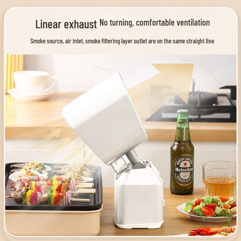 Portable Range Hood: Desktop Fume Extractor for Barbecue and Hot Pot, No Installation Needed