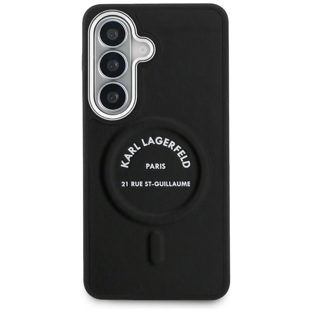 Karl Lagerfeld Embossed Ring RSG Logo MagSafe Case for Samsung Galaxy S26 Black