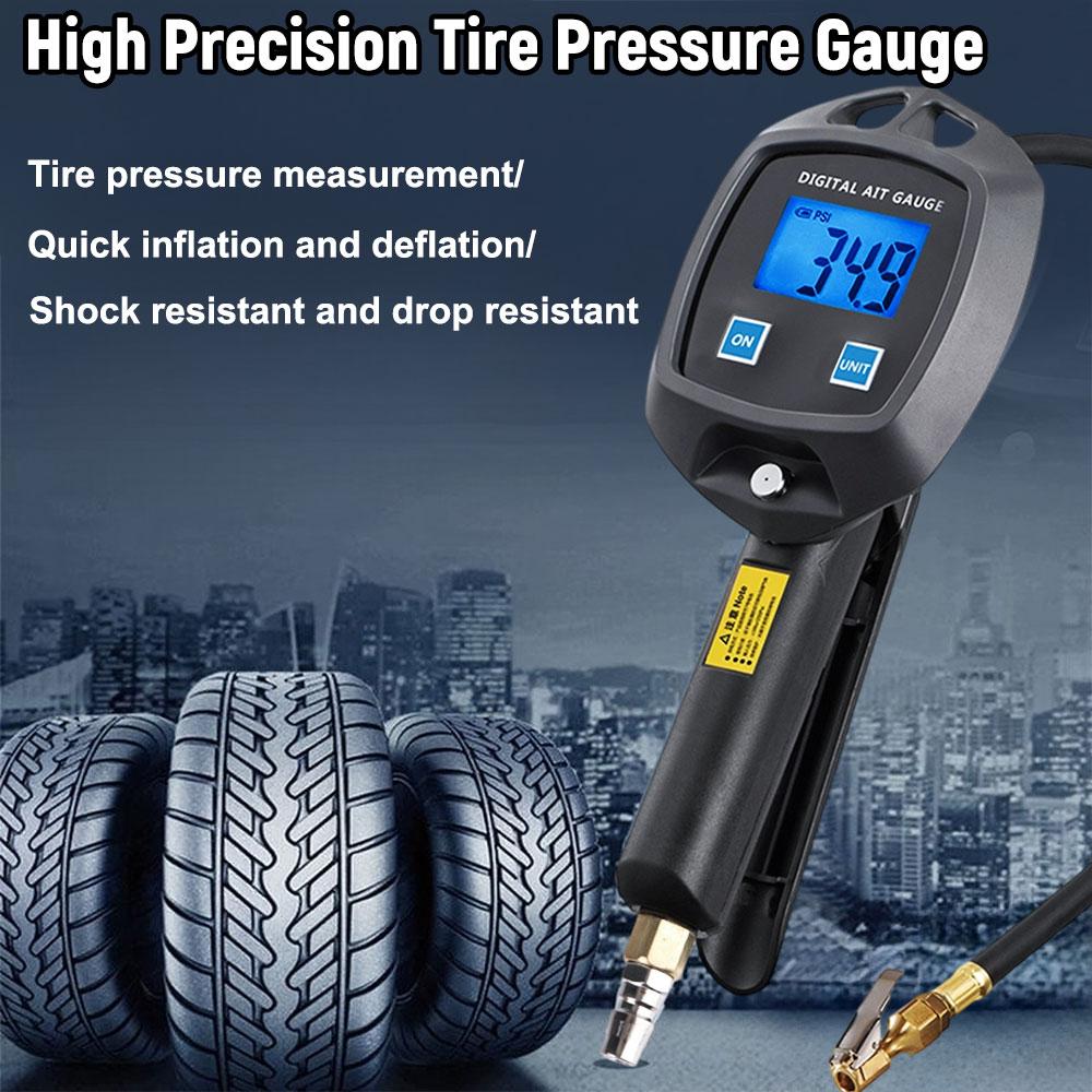 Car Tire Manometro For Car Truck Vehicle Universal Digital Display Tire Pressure Gauge High-precision Monitoring Inflation Gun