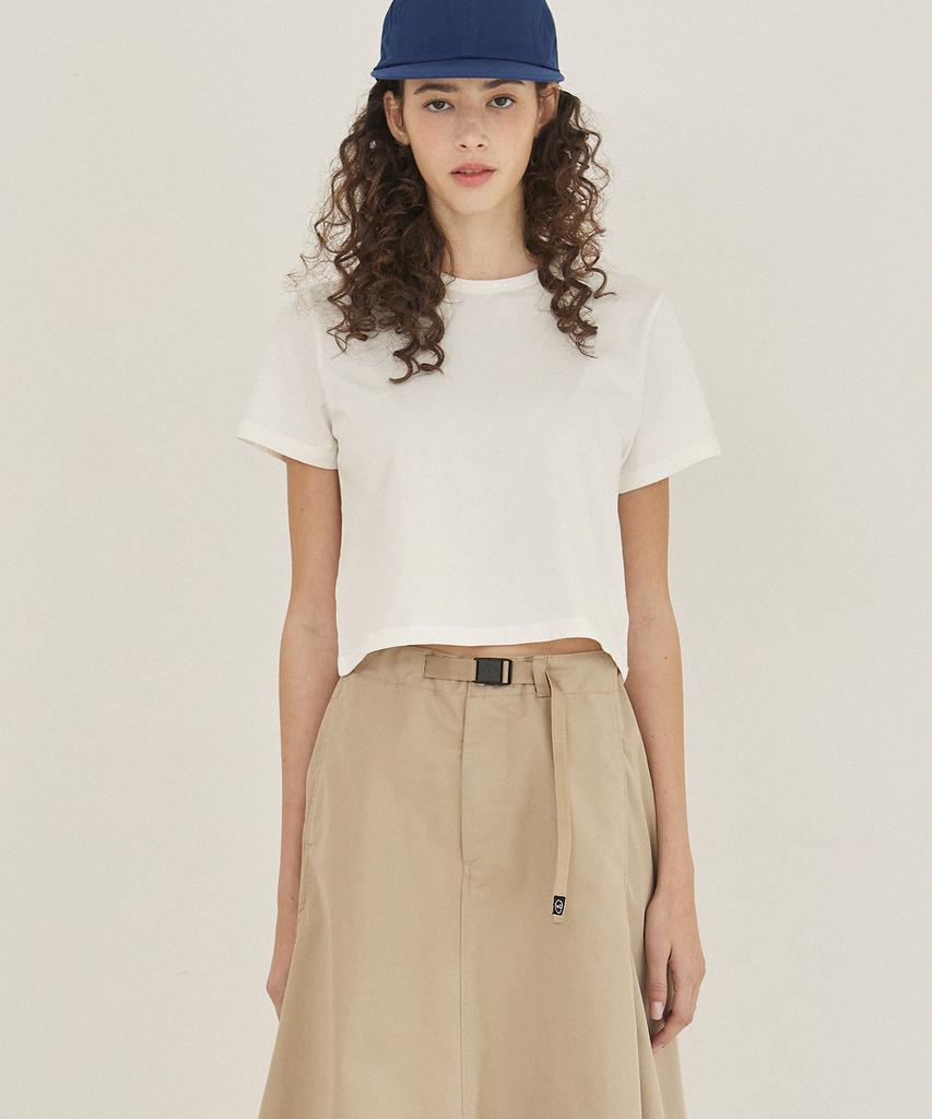 MIDNIGHT12AM Crop T-Shirt - Ivory