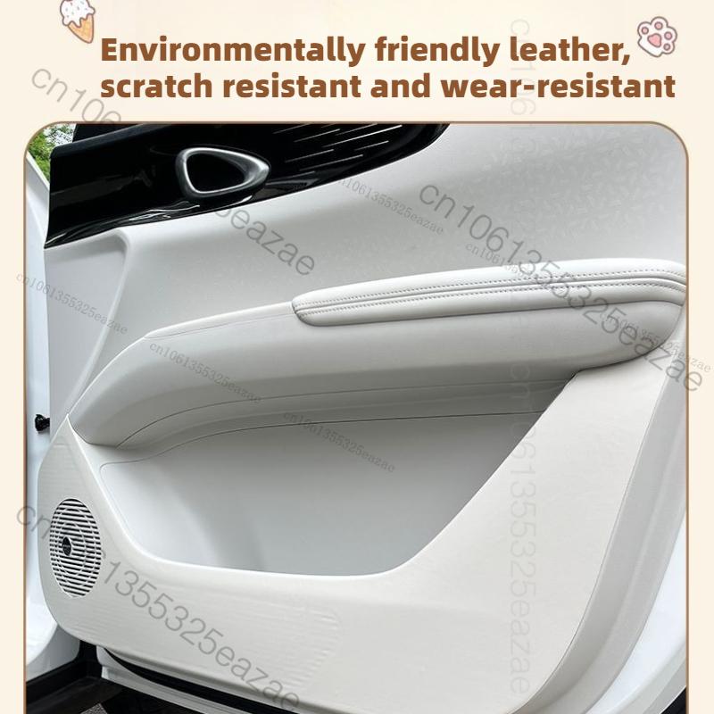 For Geely EX2 2025 PU Leather Car Door Anti-kick Pad Front Rear Door Protective Pad Interior Car Modification Auto Accessories