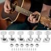 6pcs Guitar Tuning Pegs 3R 3L Semiclosed String Tuners Machine Head Professional Parts
