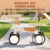 Balance Bike, Lightweight Baby Balance Bike with Foldable Design, Adjustable Seat, No Pedal for 1-2 Years, Cream White
