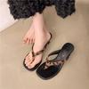 Temperament Leopard Print and Flip-flops 2025 New Korean Version of Fashion Women's Summer Slope French Outerwear Sandals High Heels