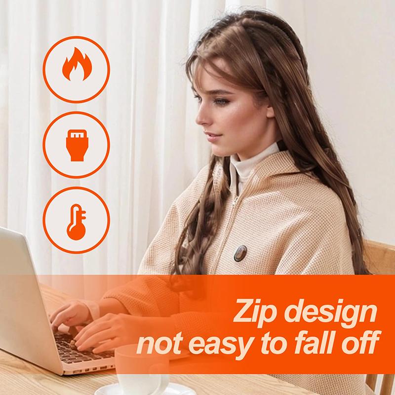 Пончо с подогревом, накидки, USB-одеяло с подогревом, мягкий теплый шарф с подогревом, зимний шарф для холодной погоды, 3 уровня нагрева, портальное пончо