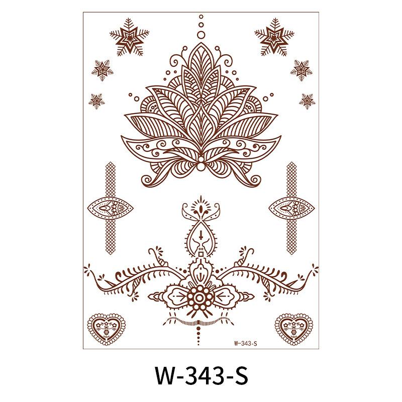 Красочный стикер Коричнево-красный стикер-тату Водонепроницаемый кружевной стикер-тату Тату