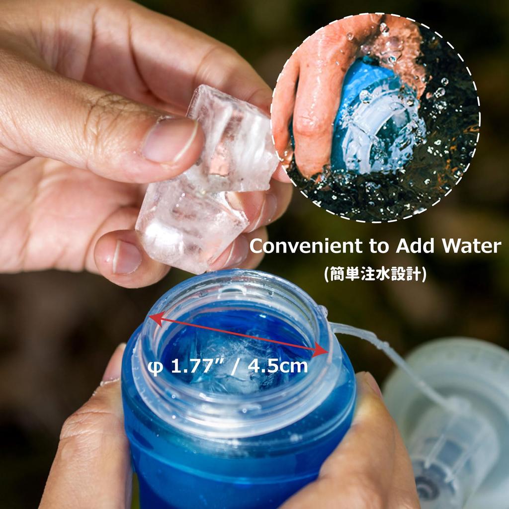 Мягкая фляга для воды Azarxis 500 мл Складная Легкая Легко моющаяся Бутылка для воды с широким горлышком Гидратация Бег Спорт Альпинизм Марафон