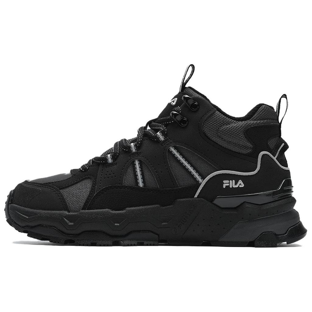 Fila Trek 1S Mid Удобные Универсальные Флисовые Кроссовки с Высоким Верхом Папины Кроссовки Женские кроссовки Черные F12W442113FBF