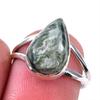 Natural Seraphinite Gemstone 925 Solid Sterling Silver Jewelry Ring Size 7 T9N91