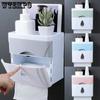 Двухслойная настенная коробка для салфеток, ящик для неперфорированной бумаги, водонепроницаемая стойка для хранения туалетной бумаги, стойка для салфеток в рулонах