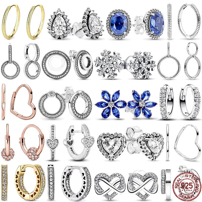 Серьги-сердечки из серебра 925 пробы Изысканные Блестящие Круглые Легкая Роскошь Ювелирные изделия Идеальные Праздничные Подарки для Нее