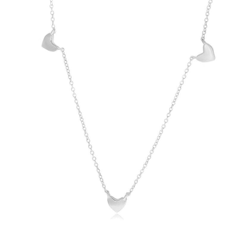 Tiny Heart Choker Necklace Dainty Layered Chain Women Daily Wear